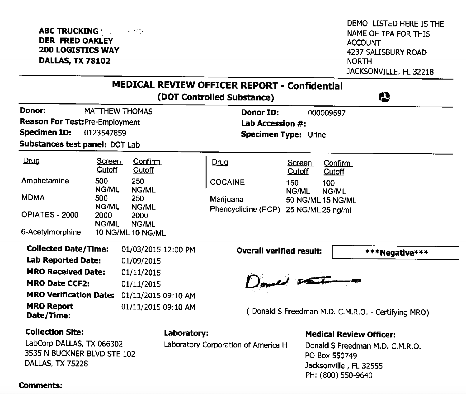 Test Result Report Template